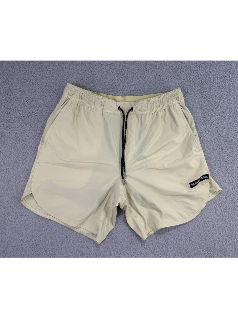 Legends Luka Shorts Men's Medium 7" Inseam Athletic Gym Running Lined Lemon Yell